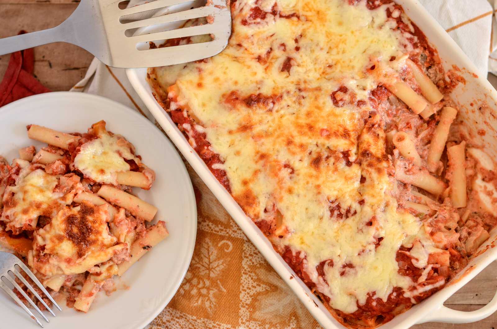 Baked ziti - Plus facile que des lasagnes : le gratin de pâtes italo ...