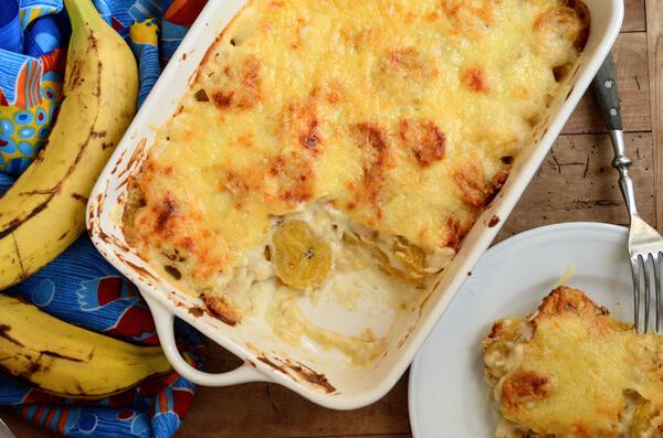 Gratin de banane jaune