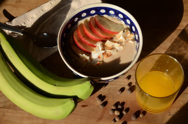 Green banana porridge